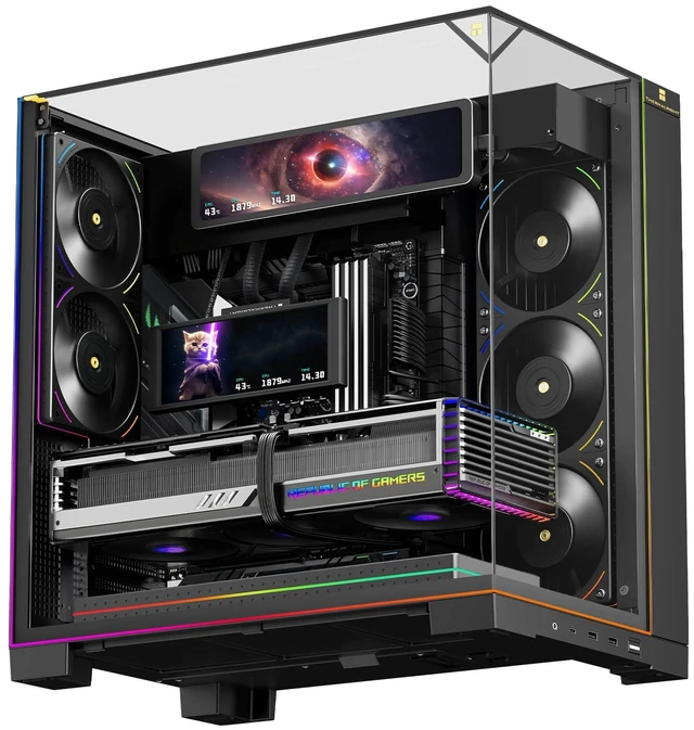 Alt view image 7 of 7 - Trofeo Vision LCD AIO Display 11.3 PC Monitor USB Type-C Screen for Real-Time Hardware Monitoring, with Preset Themes for Gaming PC Case/CPU Cooler