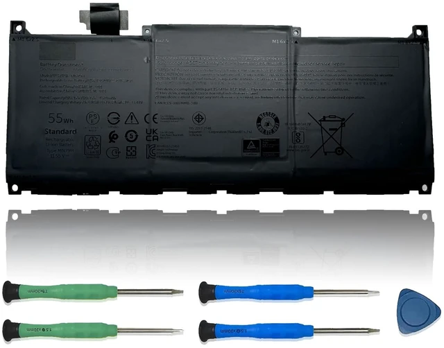 Main image of MN79H Laptop Battery Replacement for Dell XPS 9320 XPS 13 Plus 9320 XPS 13 9340 9345 Series 0NXRKW XPS9320-7523BLK-PUS XPS9320-7585SLV-PUS J7H5M 0J7H5M NXRKW 11.55V 55Wh 4524mAh