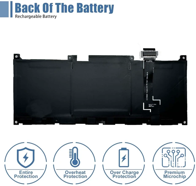 Alt view image 4 of 6 - MN79H Laptop Battery Replacement for Dell XPS 9320 XPS 13 Plus 9320 XPS 13 9340 9345 Series 0NXRKW XPS9320-7523BLK-PUS XPS9320-7585SLV-PUS J7H5M 0J7H5M NXRKW 11.55V 55Wh 4524mAh