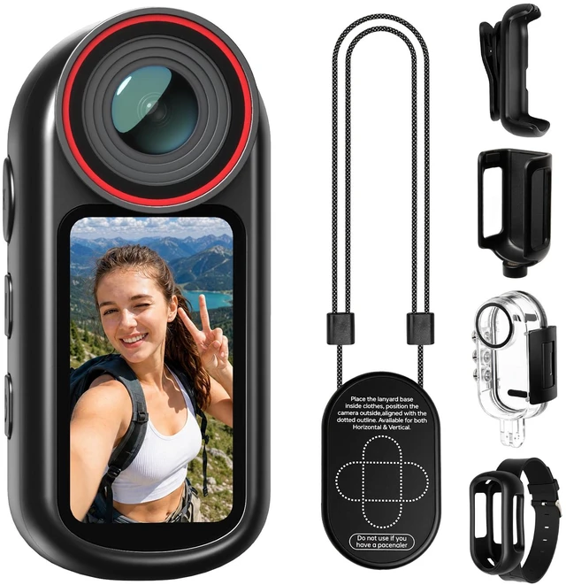 Main image of 4K Mini Body Camera 1.5" Screen with EIS Action Camera for Vlogging 1oz Weight,16:9 Auto Rotation,Anti-Shake,Strong Magnetic,for Helmet/Chest