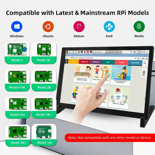 Alt view image 4 of 6 - 10.1 Inch Mini Monitor, 1280 X 800 Small HDMI Screen Display IPS LCD Display for PC Laptop Raspberry Pi Game Consoles