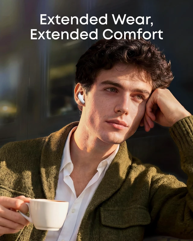 Alt view image 3 of 7 - Liberty Buds by Anker Wireless Earbuds with Adaptive ANC Semi-in-ear design with removable ear fins, fast charging, translation support, and up to 30 hours of playtime