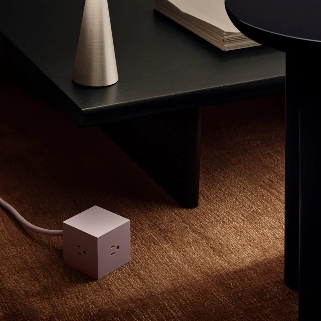 Alt view image 7 of 7 - Square 1 New Pink Power Strip Cube, 5.9ft, 3 Outlets, 2 USB-C New Pink magnetic power cube, fast USB-C 30W charging; ideal for vanities and creative desks