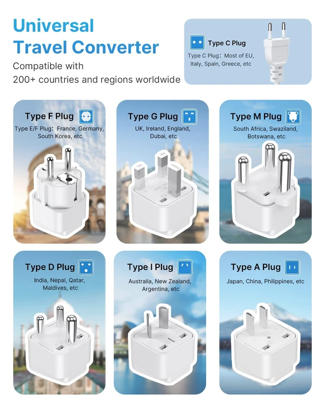 Alt view image 5 of 7 - 600W Pure Sine Wave 220V to 110V Voltage Converter US to Europe Universal Travel Adapter, EU/UK/AU/JP/SA/India Plugs, Step Down Power Transformer for CPAP Hair Straightener Curling Iron