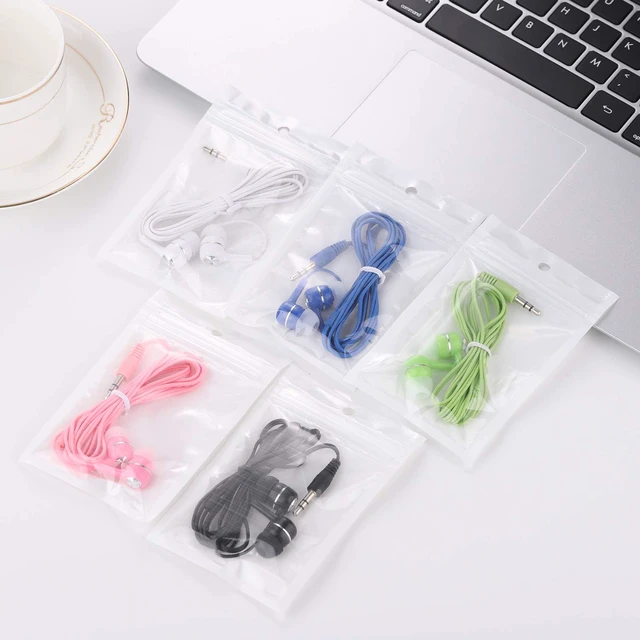 Alt view image 7 of 7 - Bulk Earbuds Headphones 100 Pack Multi Colored for School Classroom Students Kids Child Teen-Multicolor