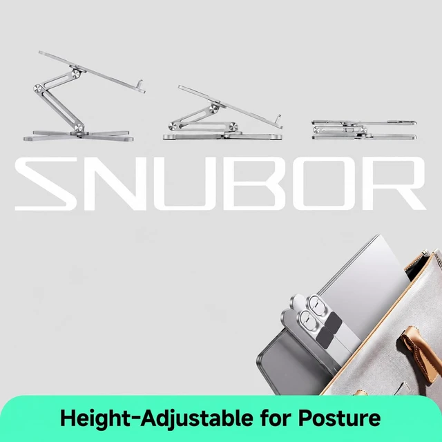 Alt view image 6 of 6 - Model-X 3.0 Laptop Stand, Ladjustable Laptop Stand Desk, Ergonomic Laptop Stand Desk360 Rotating Laptop Riser