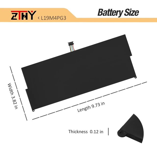 Alt view image 7 of 7 - 42Wh L19M4PG3 L19C4PG3 Laptop Battery for Lenovo X12 Detachable Gen 1 Gen 2 Type 20UW 20UV 21LK 21LL Series L19M4PG4 L19C4PG4 Battery Replacement SB10Z27863 SB10Z26484 5B10Z27861 7.72V 4-Cell