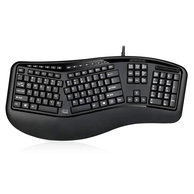 Alt view image 2 of 7 - TruForm AKB-150SB-TAA Smart Card Reader Keyboard, Black Desktop Ergonomic, TAA Compliant