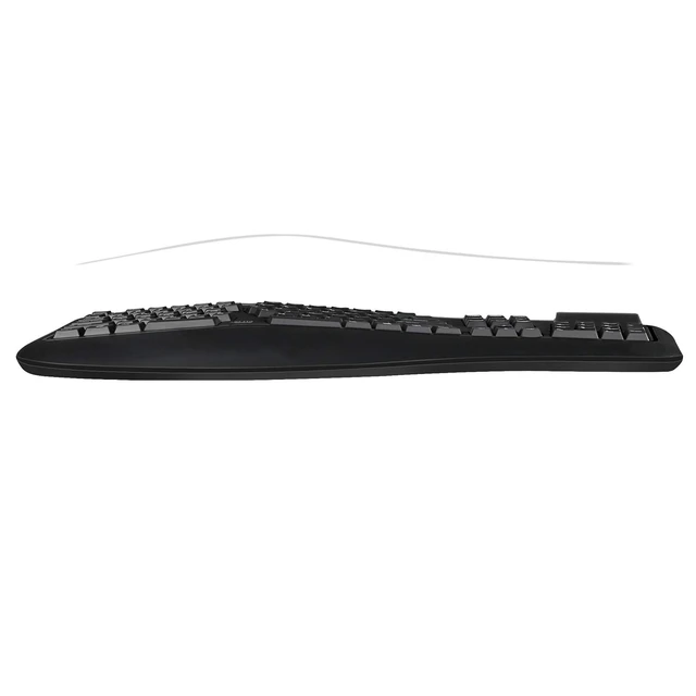 Alt view image 4 of 7 - TruForm AKB-150SB-TAA Smart Card Reader Keyboard, Black Desktop Ergonomic, TAA Compliant