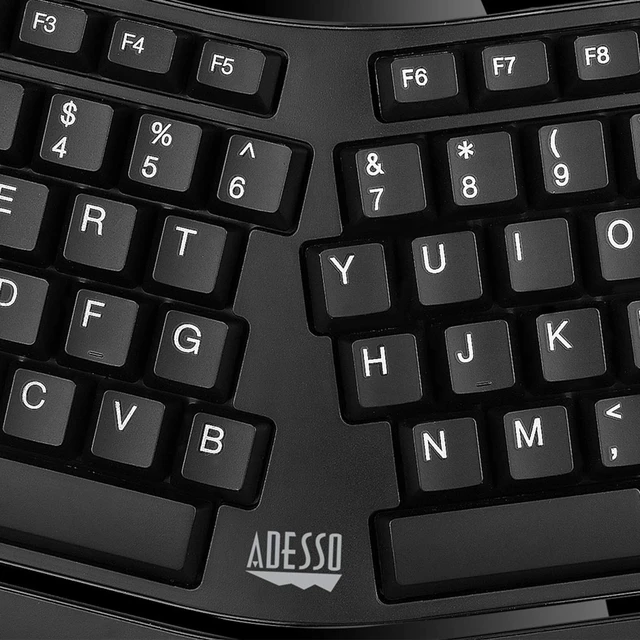 Alt view image 6 of 7 - TruForm AKB-150SB-TAA Smart Card Reader Keyboard, Black Desktop Ergonomic, TAA Compliant