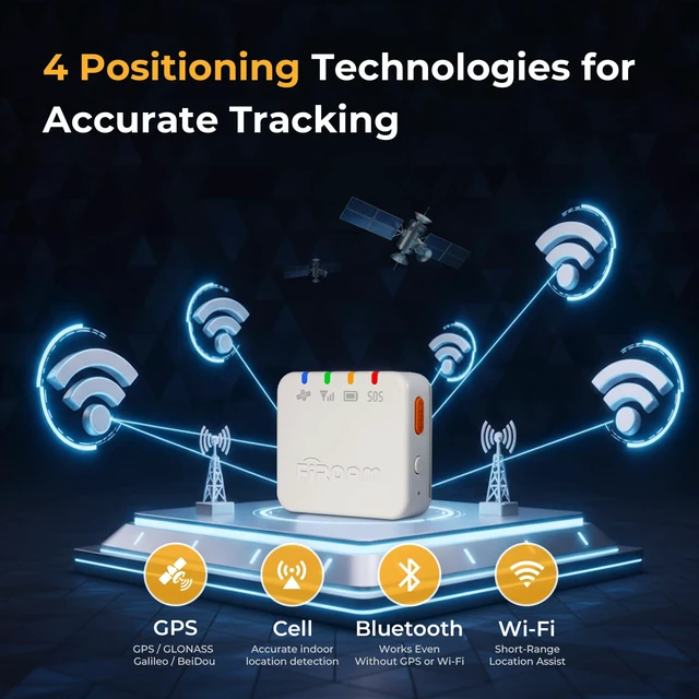 Alt view image 3 of 7 - QuadTrack Hidden GPS Tracker for Vehicles, Kids & Assets Real-Time Tracking, 4G LTE, 3-Year Standby Battery, Geo-Fence, SOS, iOS & Android, Built-in Global 4G eSIM for 200+ Countries