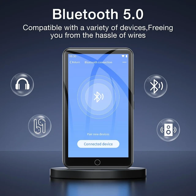 Alt view image 5 of 7 - MP3 Player with Bluetooth and WiFi, 4.0" Music Player with Spotify, Music,YouTube,Parental Control Android Mainstrem Media MP4/MP3 Player for Kids up to 1TB,Black (80GB-Black)