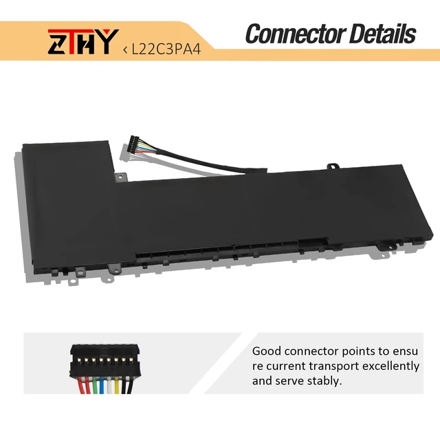 Alt view image 4 of 7 - L22M3PA4 L22L3PA4 Battery Replacement for Lenovo IdeaPad Slim 5-14ABR8 IdeaPad Slim 5-16ABR8 5-14IAH8 5-16IAH8 5-14IRL8 5-16IRL8 Series Laptop L22C3PA4 L22B3PA4 Battery SB11N45426 11.52V 56.6Wh