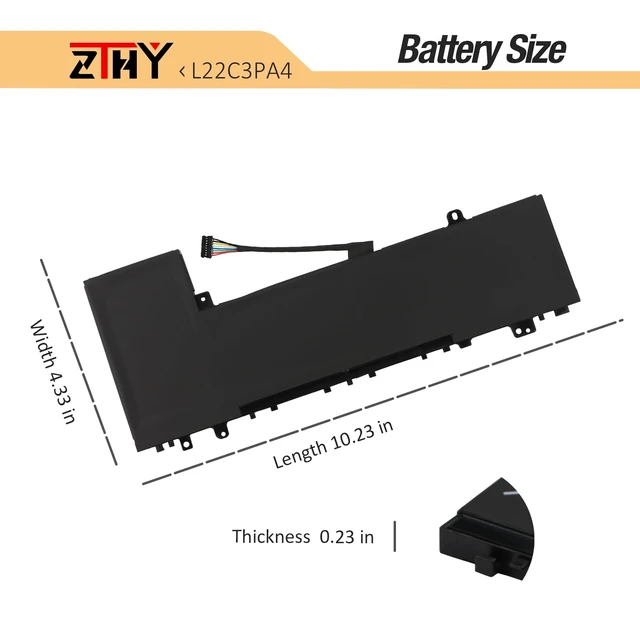 Alt view image 7 of 7 - L22M3PA4 L22L3PA4 Battery Replacement for Lenovo IdeaPad Slim 5-14ABR8 IdeaPad Slim 5-16ABR8 5-14IAH8 5-16IAH8 5-14IRL8 5-16IRL8 Series Laptop L22C3PA4 L22B3PA4 Battery SB11N45426 11.52V 56.6Wh