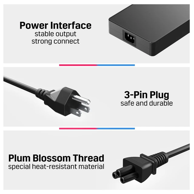 Alt view image 5 of 7 - 330W GaN AC Adapter Replacement for Lenovo Legion pro 9 7 7i 5i 5 16IRX8 RTX 4070 4080 4090 Gaming Laptop Charger Supply Cord