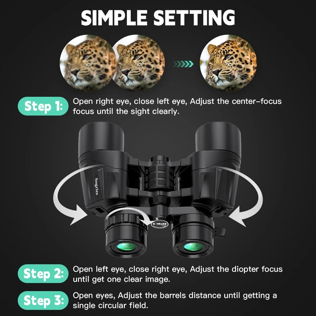 Alt view image 7 of 7 - 6-16x40 Zoom Binoculars for Adults High Powered Alaska Cruise Ship Stargazing Binoculars with Zoom Bird Watching Camping Hiking Travel Concert Long Range Binoculars Waterproof Clear Low Light