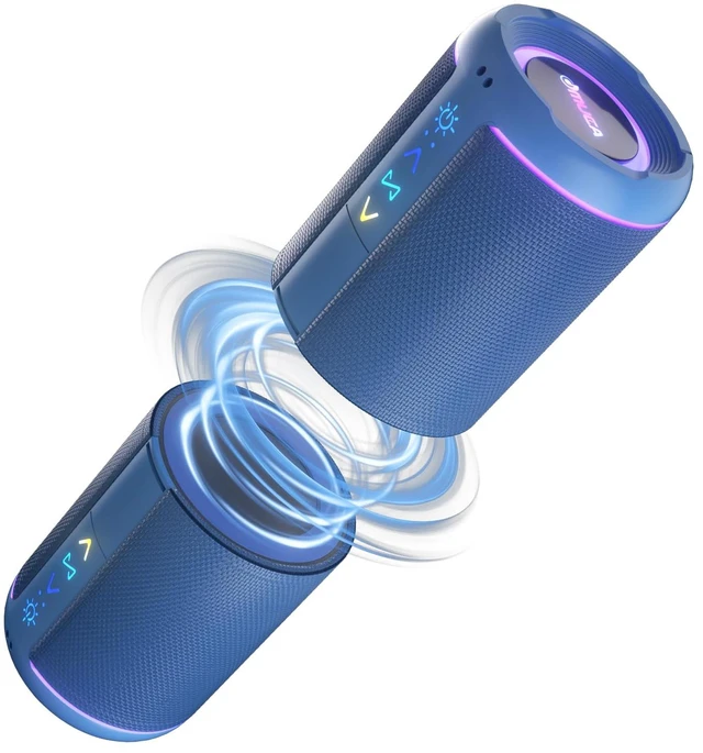 Main image of Magnetic 2-in-1 Portable Bluetooth Speaker, 24W Split Stereo Sound with TWS, Bluetooth 5.4, IPX6 Waterproof, 20-Hour Playtime,7 LED Light Modes, Wireless Speaker Perfect for Party Home Beach Outdoor
