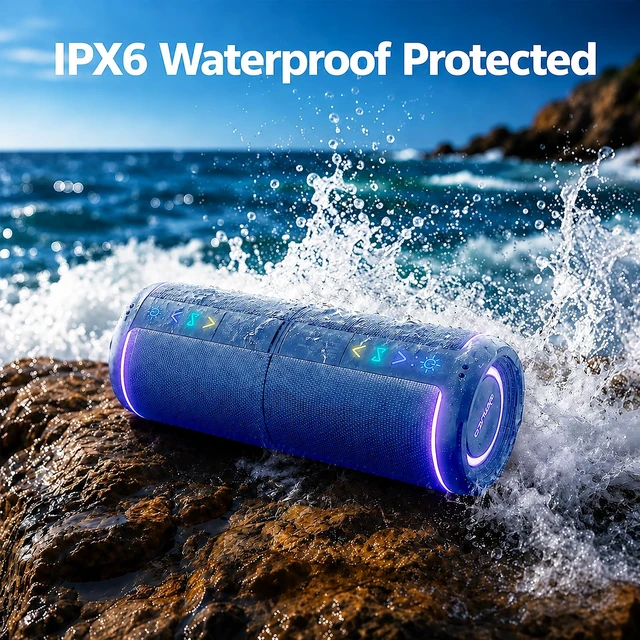 Alt view image 5 of 7 - Magnetic 2-in-1 Portable Bluetooth Speaker, 24W Split Stereo Sound with TWS, Bluetooth 5.4, IPX6 Waterproof, 20-Hour Playtime,7 LED Light Modes, Wireless Speaker Perfect for Party Home Beach Outdoor