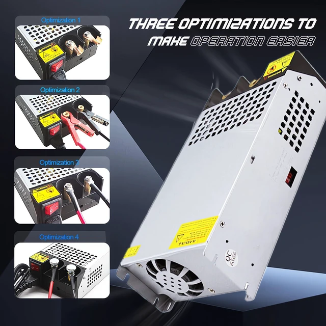 Alt view image 3 of 7 - 24V 42A Power Supply, 1000W AC to DC Converter 1110V/120V AC Input to 24V DC Output, Switching Power Supply for Industrial Equipment, DIY and Electronic Applications