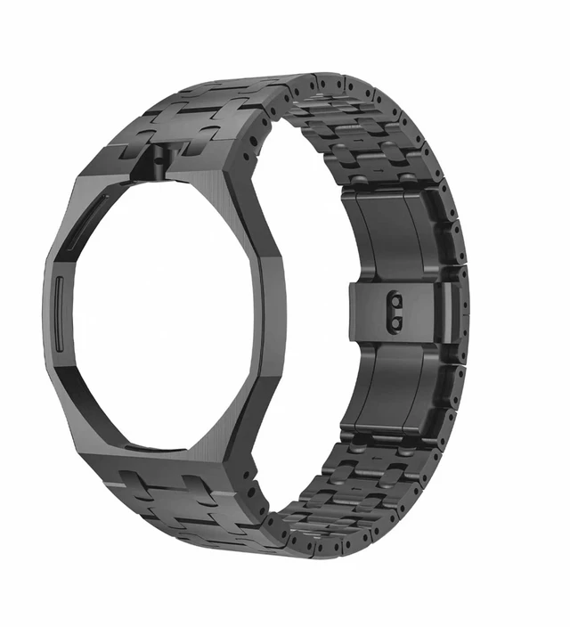 Main image of 316 Stainless Steel Case Band Mod Kit Compatible with Swatch Royal Pop for Men Women Watches Replacement (black 12)