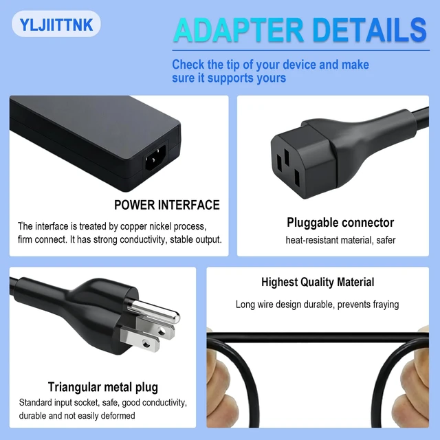 Alt view image 4 of 7 - 240W Laptop Charger for ASUS ROG Zephyrus TUF Gaming Power Adapter pin Compatible with Zephyrus G14 G16 Flow Z13 TUF A14 A16 A18 ProArt P16 PX13 Model GU605 GA605 GA403 FA808 FA401 FA608 Multiple