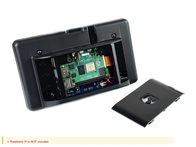 Alt view image 3 of 7 - 7 Inch DSI LCD Screen with Case for Raspberry Pi 4B, 800×480 Capacitive Touch Screen Monitor Support Raspbian/Ubuntu/Kali/Win 10 IoT