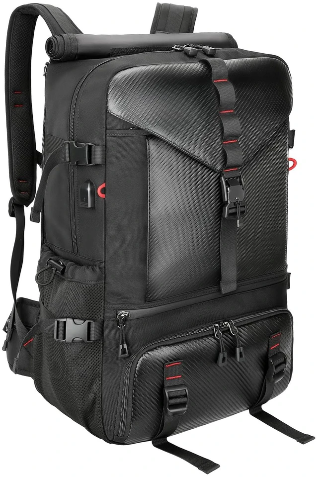 Main image of Carry on Travel Backpack for Men Airline Approved Fits 17.3 Inch Laptop, Convertible Duffle Bag with USB Charging Port & Shoe Compartment for Weekend Getaways, Camping & Gym