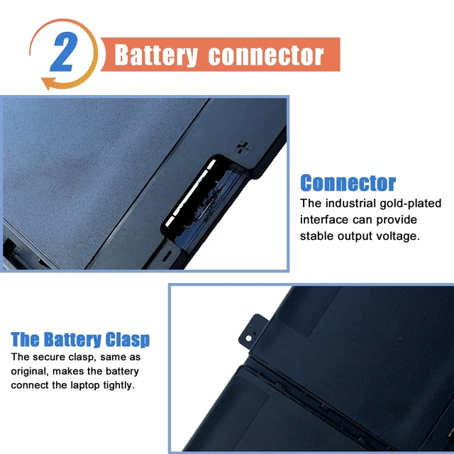 Alt view image 3 of 6 - 63Wh 4-Cell RJ40G Laptop Battery Compatible with Dell Latitude 15 5520 14 5420 Precision 15 3560 Series M033W P104F P104F001 WY9DX P137G P137G001 01K2CF 0WK3F1 075X16 005R42 15.2V 3941mAh