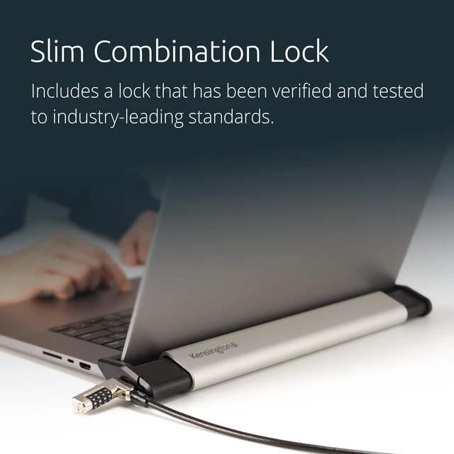 Alt view image 5 of 6 - MacBook and Surface Laptop Locking Station with Combination Lock, MacBook Air and MacBook Pro Locks with 6 Foot Cable, Laptop Security Lock, K62856WW