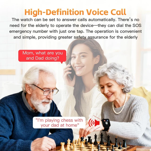 Alt view image 6 of 7 - Fall Detection Smart Watch for Seniors with GPS Tracking, SOS Alert, Waterproof Fitness Tracker for Dementia/Alzheimers, 4G Safety