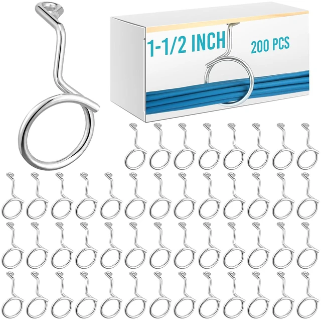 Main image of 200 Pcs Bridle Rings for Low Voltage Wire and Cable 1-1/2 Inch Screw Mount Bridle Rings for Mount Cat 6 or Cat 7 Cable on Wood Concrete and Brick Surface