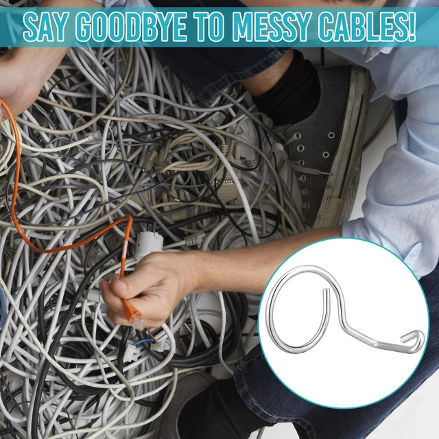 Alt view image 6 of 6 - 200 Pcs Bridle Rings for Low Voltage Wire and Cable 1-1/2 Inch Screw Mount Bridle Rings for Mount Cat 6 or Cat 7 Cable on Wood Concrete and Brick Surface