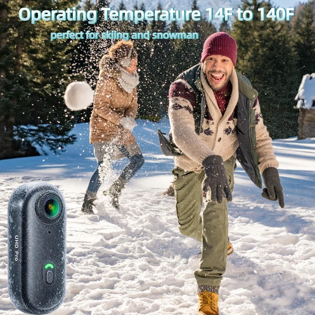 Alt view image 2 of 7 - 4K Mini Body Camera, Wearable Action Body Cam, Sports Action Camera Thumb Size Hands-Free Recording Body Worn Camera, Portable Camcorder Mount Anywhere for Work, Travel,Fishing (Black, 128, GB)