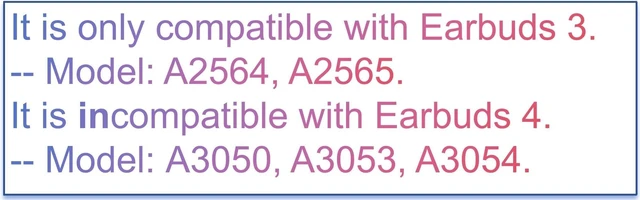Alt view image 7 of 7 - A2564 Single Left Ear Side Only, OEM Left Earbud Replacement for Pod (3rd Generation), Compatible with Original Pods 3 A2897 A2566, Air Earphones, Charging Case Earpad (Left A2564)