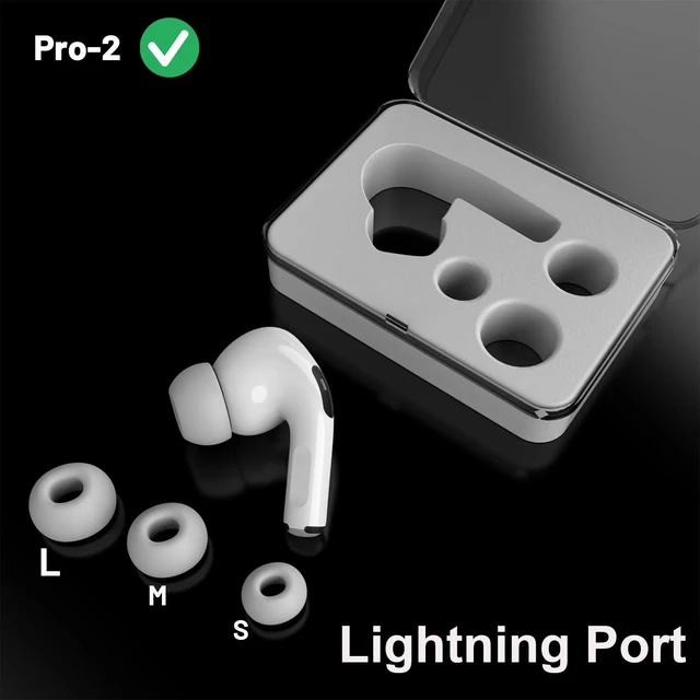 Alt view image 7 of 7 - A2698, A2699 Single Left Side Earbud Replacement for Pro2nd, Compatible with Original A2700 Charging Case with Lightning Port, Ear Cushion