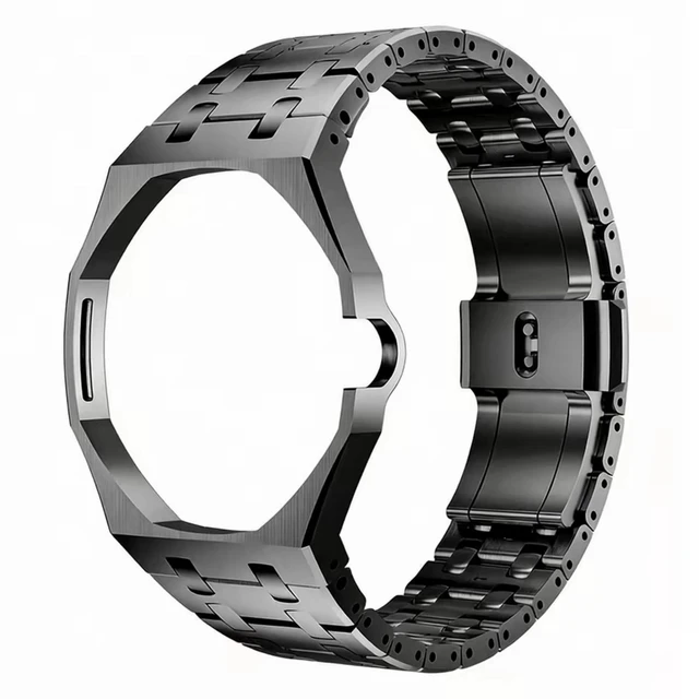 Main image of 316 Stainless Steel Case Band Mod Kit Compatible with Swatch Royal Pop for Men Women Watches Replacement (black 3)