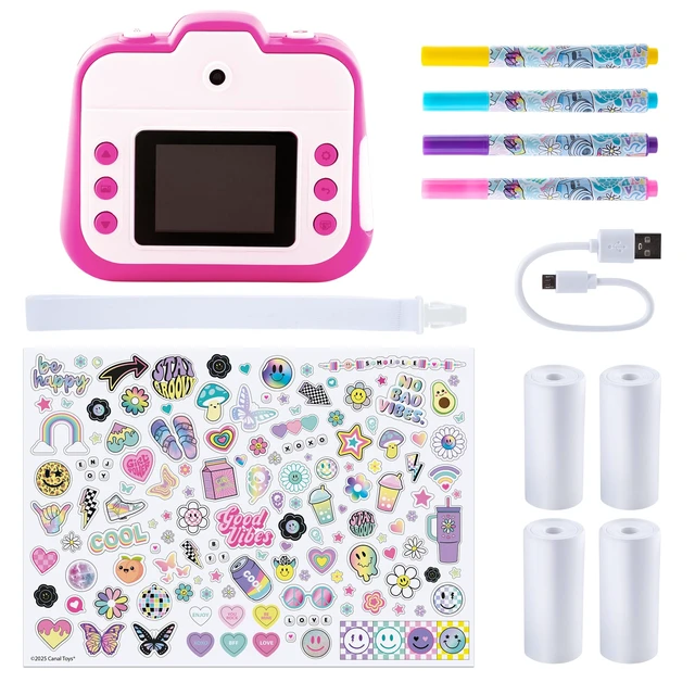 Alt view image 5 of 7 - Photo Creator 3-in-1 Instant Camera for Kids Pink; Camera, Instant Printer & Photo Booth with Fun Frames & Filters