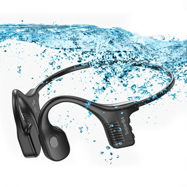 Main image of IPX8 Waterproof Bone Conduction Headphones Swimming Underwater Bluetooth Headsets with MP3 Player Open Ear Headsets with Mic Wireless Earphones Built-in 32GB Memory for Running Cycling Gym Workouts