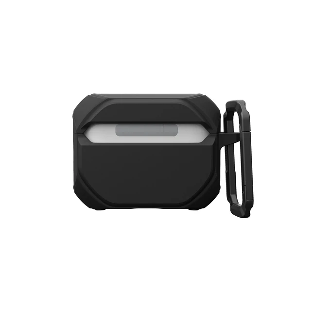 Alt view image 7 of 7 - UAG Monarch for AirPods Pro 3 Gen Case 2025, with Built-in Phone Stand Black/Silver, Detachable Carabiner Clip, Double Latch Closure, Heavy Duty Protection, Wireless Charging Compatible