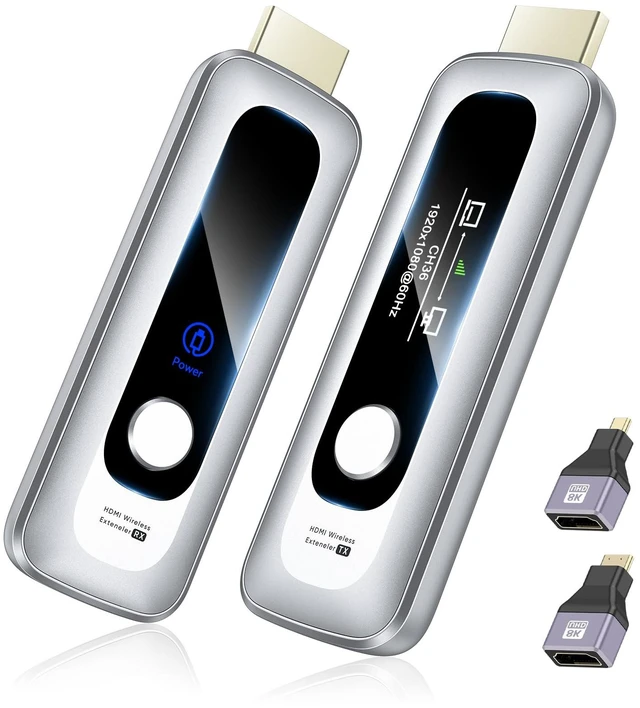 Main image of New Wireless HDMI Transmitter and Receiver 328FT/100M Portable Extender Plug&Play with LED Display 4K Decode 1080P Output 2.4G+5G for Video and Audio to Monitor from Laptop/PC/Projector/TV Box