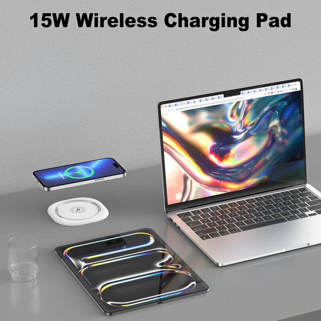 Alt view image 3 of 7 - Pop Up Countertop Outlet with 15W Wireless Charger,20W USB C Ports,Flush Mount Tamper Resistant,Recessed Grommet Receptacle,4 USB 4 Outlets,15A,1875W,ETL Listed,3.15in Hole,White