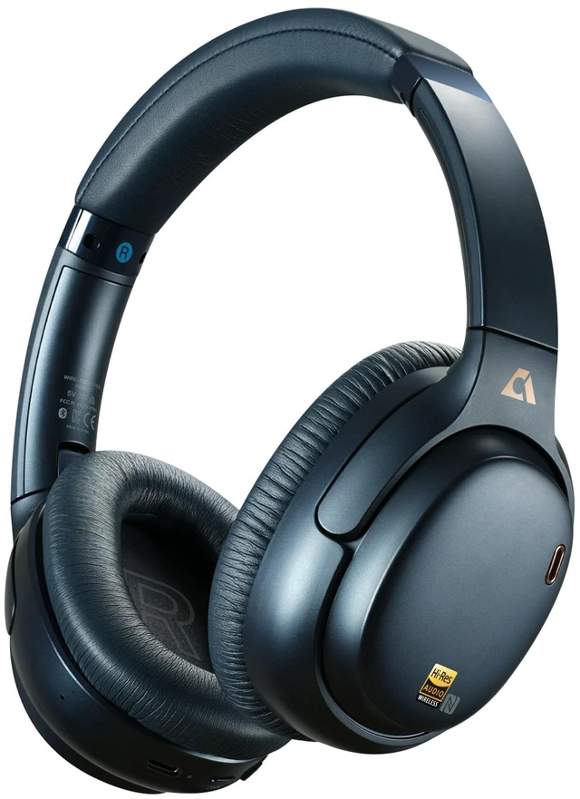 Main image of E700 Noise Cancelling Headphones Bluetooth Wireless Hi-Res LDAC,Indigo Hybrid ANC, 75H Battery, Deep Bass, Comfortable Over Ear for Commuters & Traveler, aptX Low Latency for TV & Airplane
