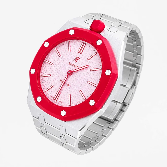Alt view image 5 of 5 - 316 Stainless Steel Case Band Mod Kit Compatible with Swatch Royal Pop for Men Women Watches Replacement (silver 12)