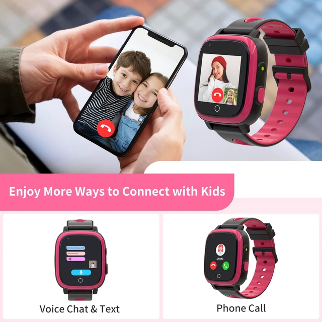 Alt view image 5 of 7 - 4G Kids Smart Watches Girls, Kids Watch with GPS Tracker Phone Call Video Call Voice Chat Alarm Clock SOS Camera Flashlight Gifts for Girls Age 5-12