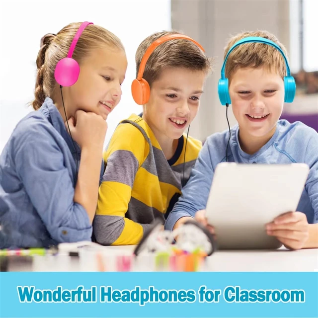 Alt view image 5 of 7 - 25 Pack Bulk Headphones Classroom for School Kids Students Teen Boys Girls Children Baby Toddler and Adult (Multi Colored)