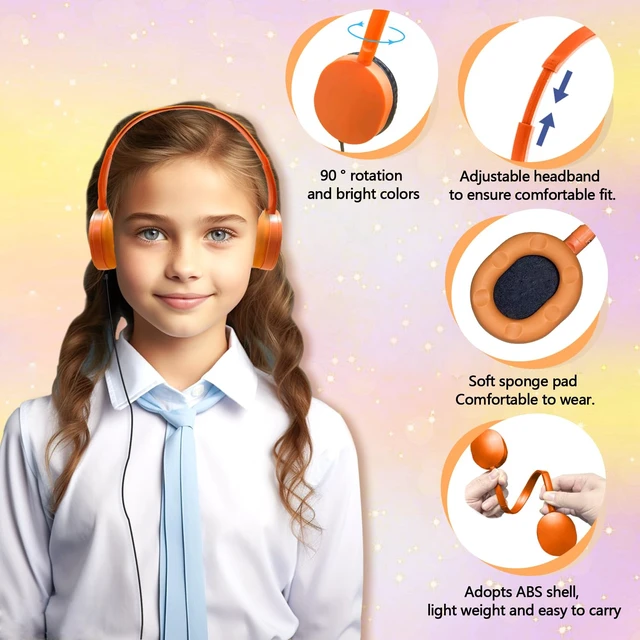 Alt view image 3 of 7 - 25 Pack Bulk Headphones Classroom for School Kids Students Teen Boys Girls Children Baby Toddler and Adult (Multi Colored)