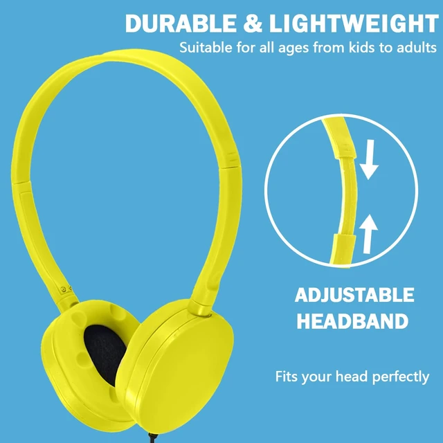 Alt view image 4 of 7 - 25 Pack Bulk Headphones Classroom for School Kids Students Teen Boys Girls Children Baby Toddler and Adult (Multi Colored)