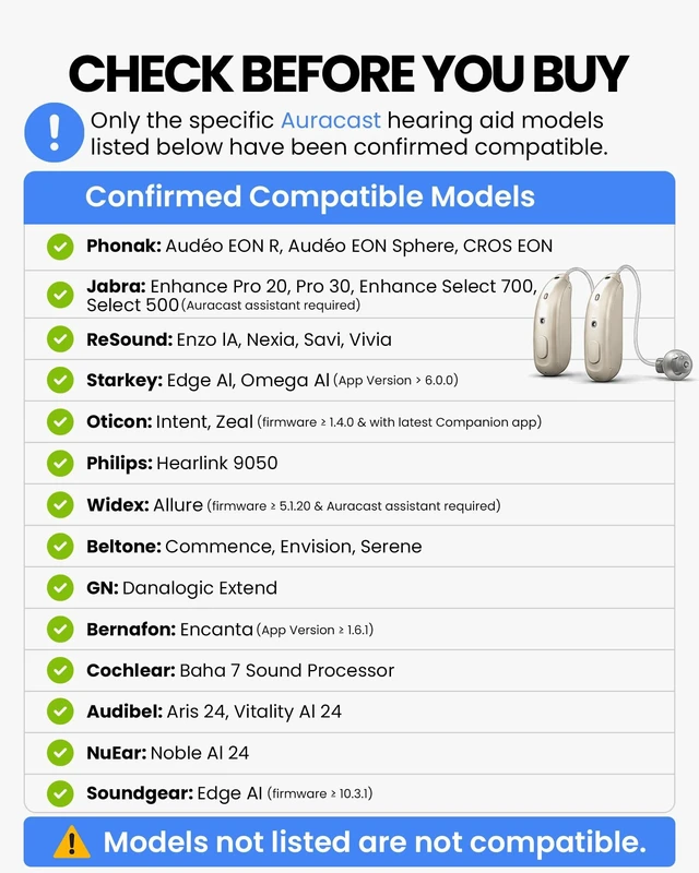 Alt view image 5 of 7 - Audikast 4T - Auracast TV Transmitter for Selected Hearing Aids For selected Auracast hearing aids and headphones, with Bluetooth 5.4, aptX Adaptive, aptX HD, optical and AUX inputs