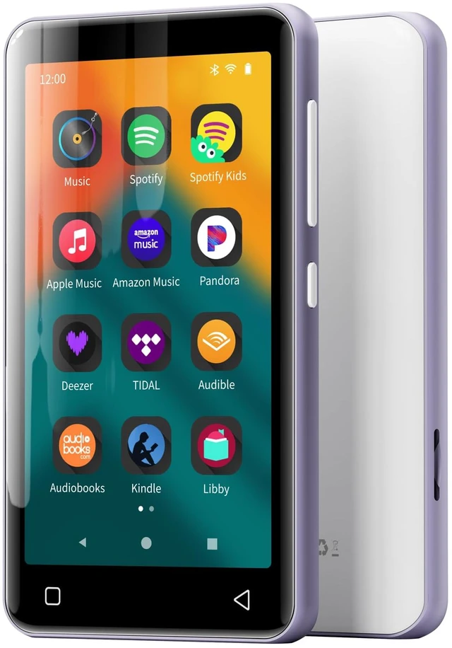 Main image of G1 80GB MP3 Player with Bluetooth and WiFi, Spotify Music Player 4" Touchscreen, Parental Controls, Audible, Libby, Pandora, Expandable to 1TB,Minitablet,MP3 MP4 Player for Kids Purple White