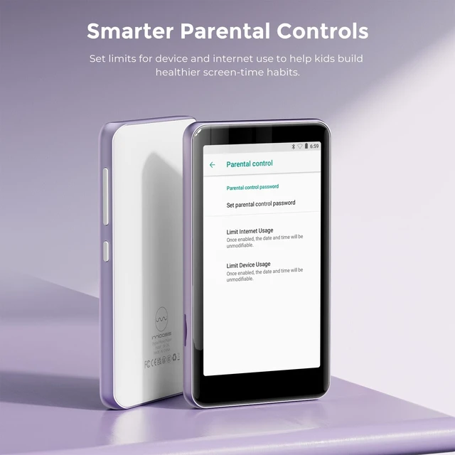 Alt view image 2 of 7 - G1 80GB MP3 Player with Bluetooth and WiFi, Spotify Music Player 4" Touchscreen, Parental Controls, Audible, Libby, Pandora, Expandable to 1TB,Minitablet,MP3 MP4 Player for Kids Purple White